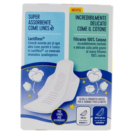 Lines è Cotone notte con ali 9 pz